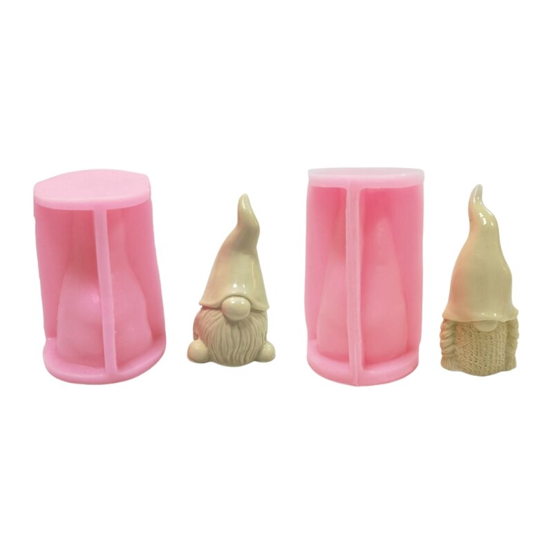 DIY Crafts 3D Gnomes Epoxy Resin Mold Aromatherapy Plaster Soap Silicone Mould: 2 piece set