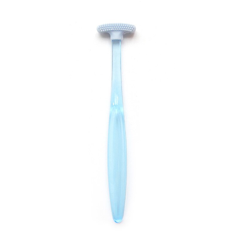Cepillo de silicona suave para la lengua, limpieza de la superficie de la lengua, cepillos de limpieza Oral, limpiador de lengua, respiración fresca, salud, 1 unidad: sky blue