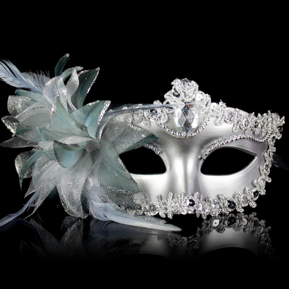 Tanz Party Diamant venezia nische Maske Feder Blume Hochzeit Karneval Leistung Kostüm sexy Dame Maske Maskerade Weihnachten