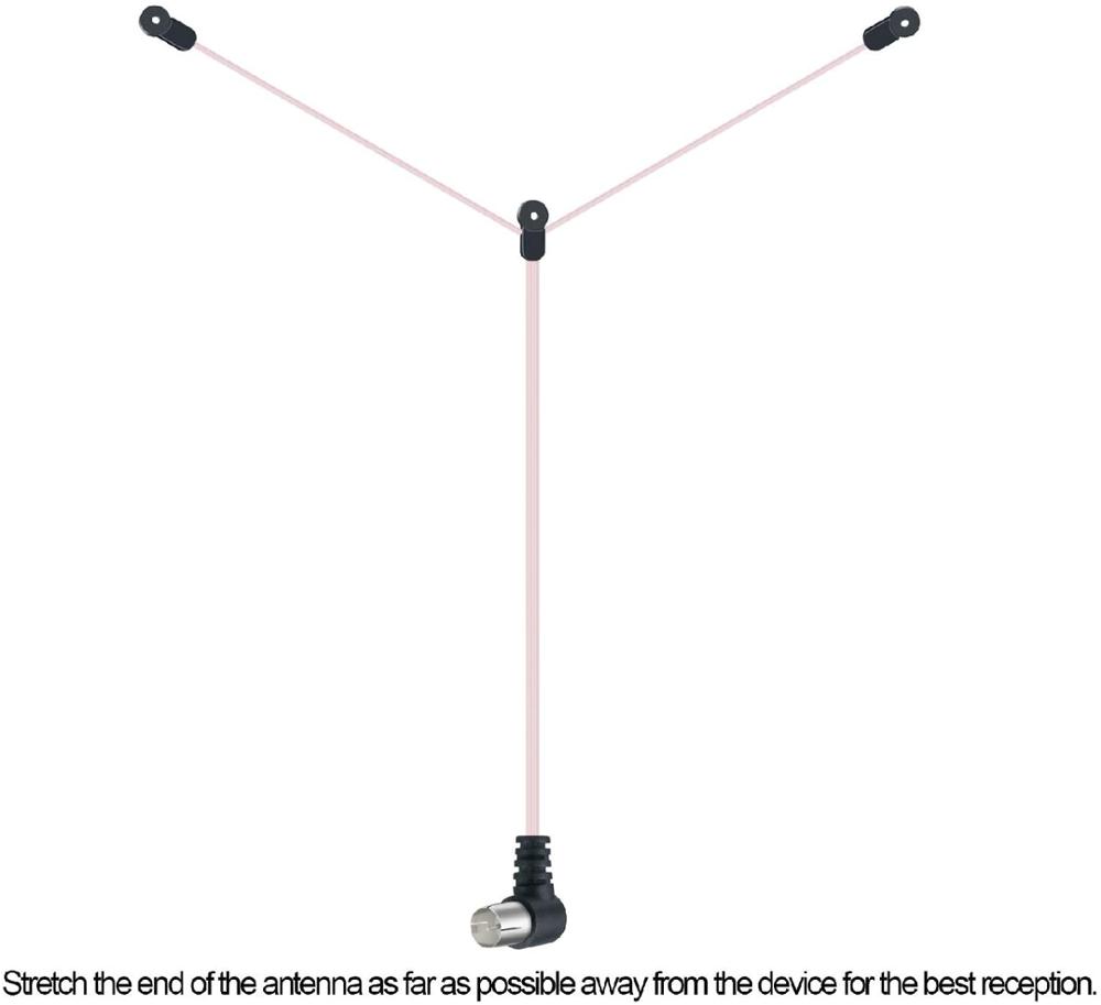 Flex F type 75 Ohm FM Dipole Radio Antenna with different adapters for Top Radio Stereo Receiver HiFi AV Mini System Stereo Kit