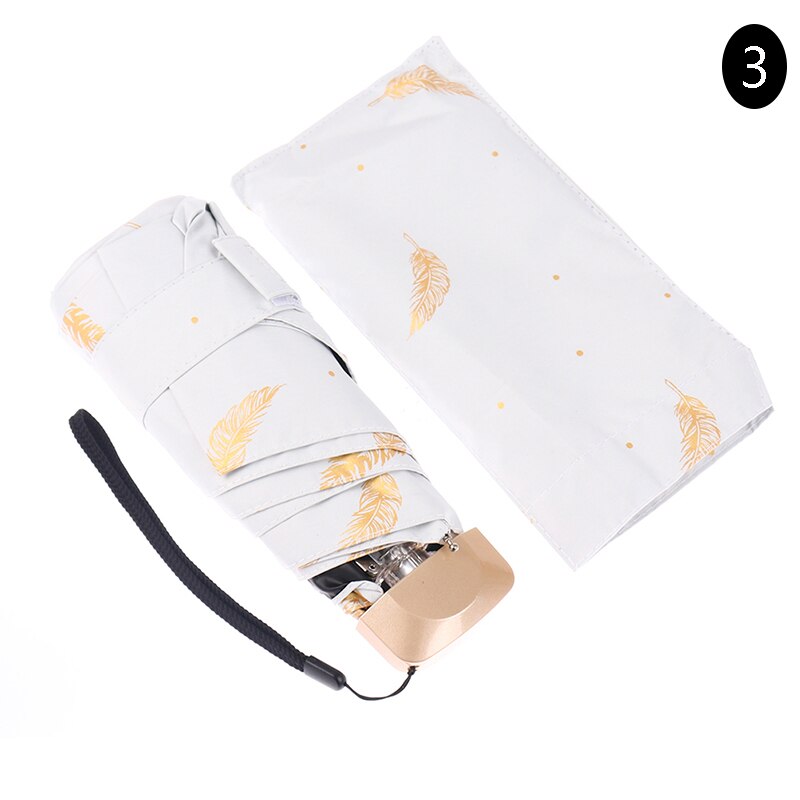 Paraguas de bolsillo Super pequeño para chica joven, sombrilla a prueba de lluvia, protección UV, tendencia, 1 Uds.: N3
