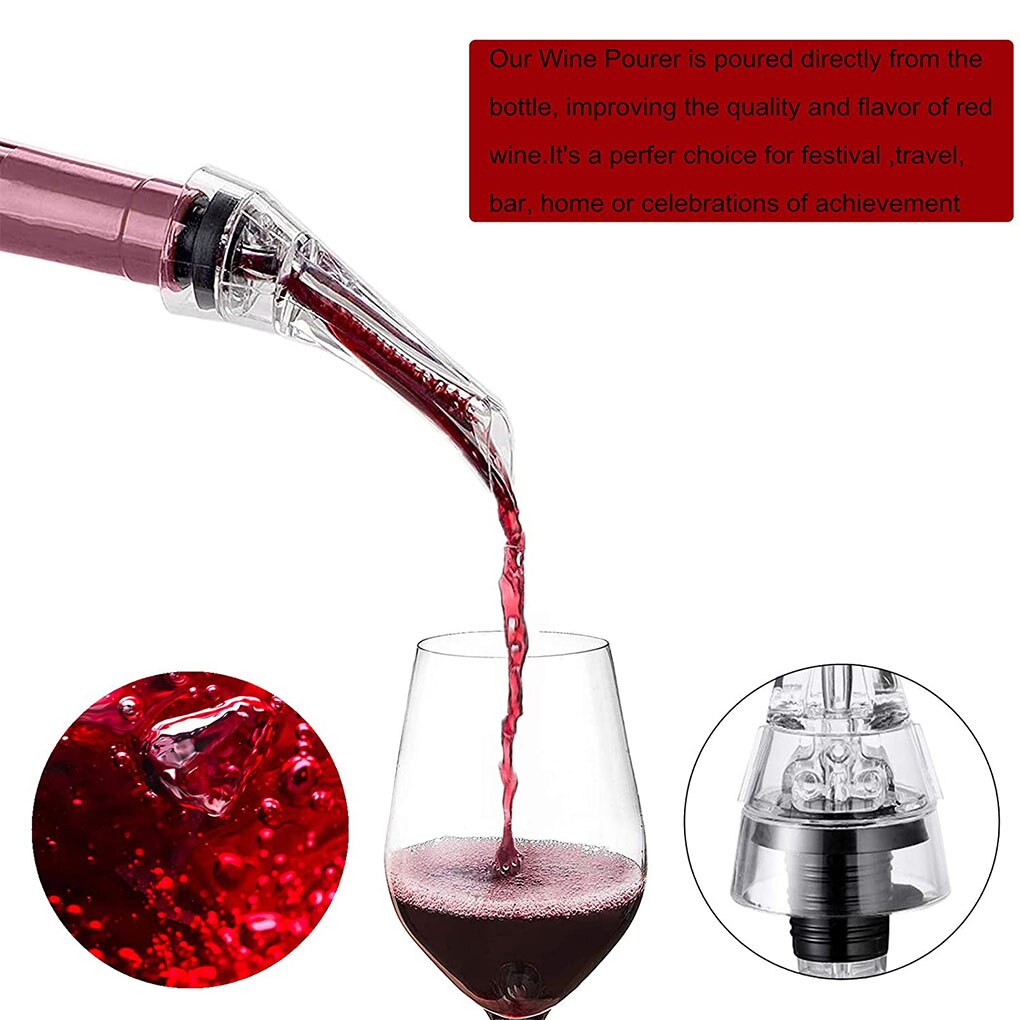 1Pc Acryl Beluchten Schenker Decanter Wijn Beluchter Tuit Pourer Draagbare Wijn Beluchter Schenker Wijn Accessoires Wijn Decanter