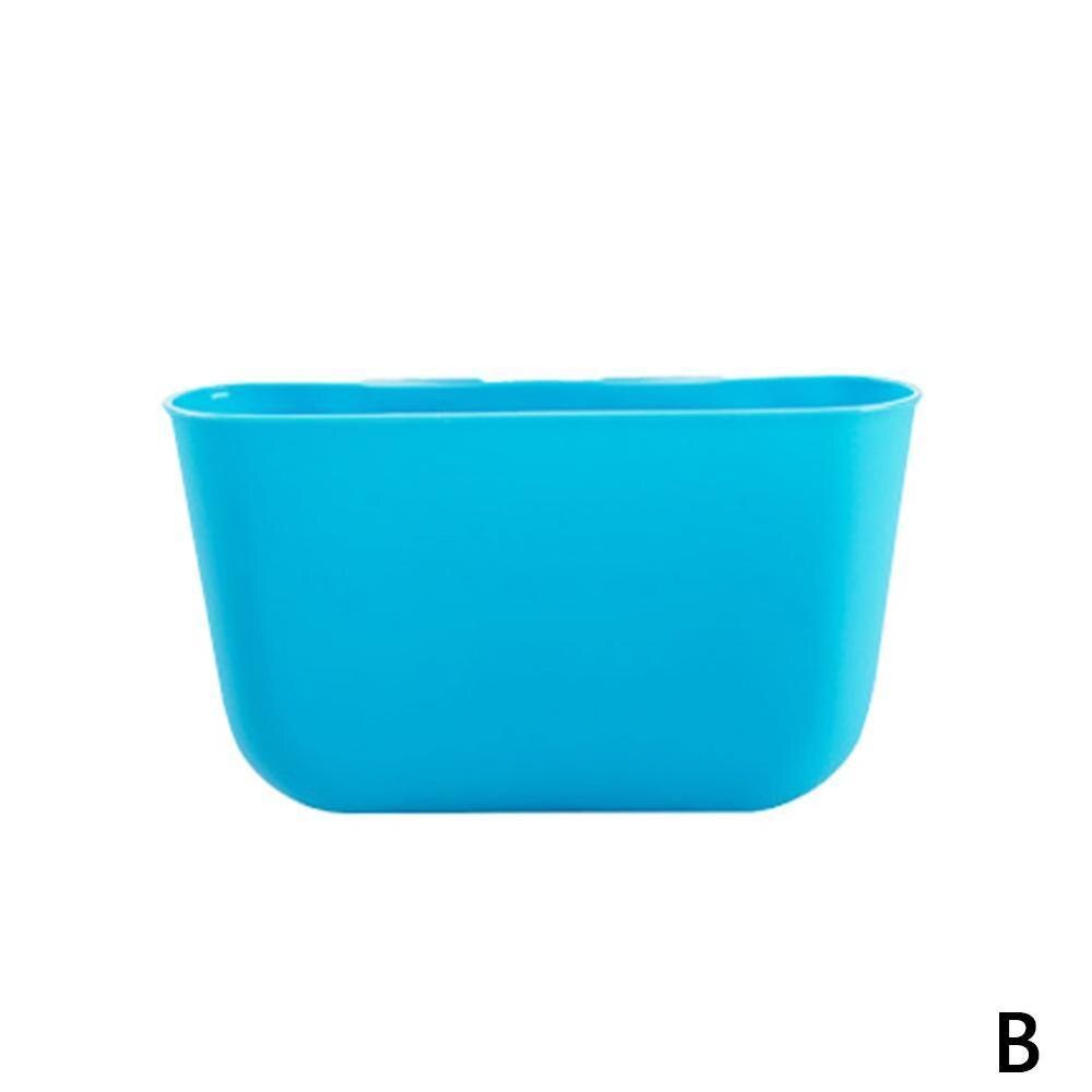 Multifunction Portable Mini Vehicle Auto Car Garbage Dust Case Holder Waterproof Box Bin Trash Rubbish Can Storage: Blue