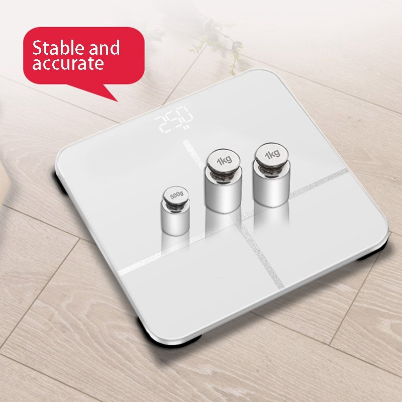 Badkamer Body Scale Lcd Usb Opladen Smart Elektronische Weegschalen Lichaamsgewicht Balans Digitale Weegschaal