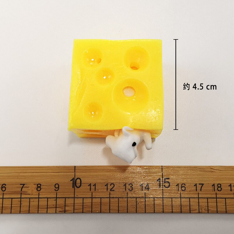 1 Pcs Kreative Maus Käse Spielzeug Sloth Verstecken Und Suchen Stress Relief Spielzeug Squishable Figuren Käse Block Stressbusting Zappeln Spielzeug