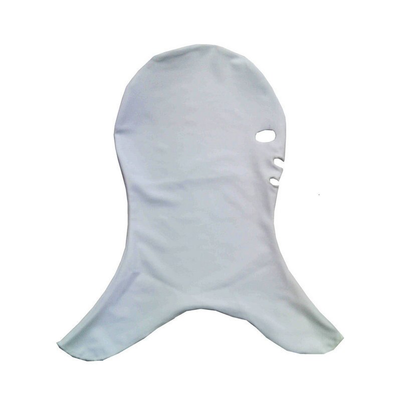 Swimming Head Cover Sunscreen Mask Anti-ultraviolet Swimming Cap Snorkeling Diving Face Gini: White