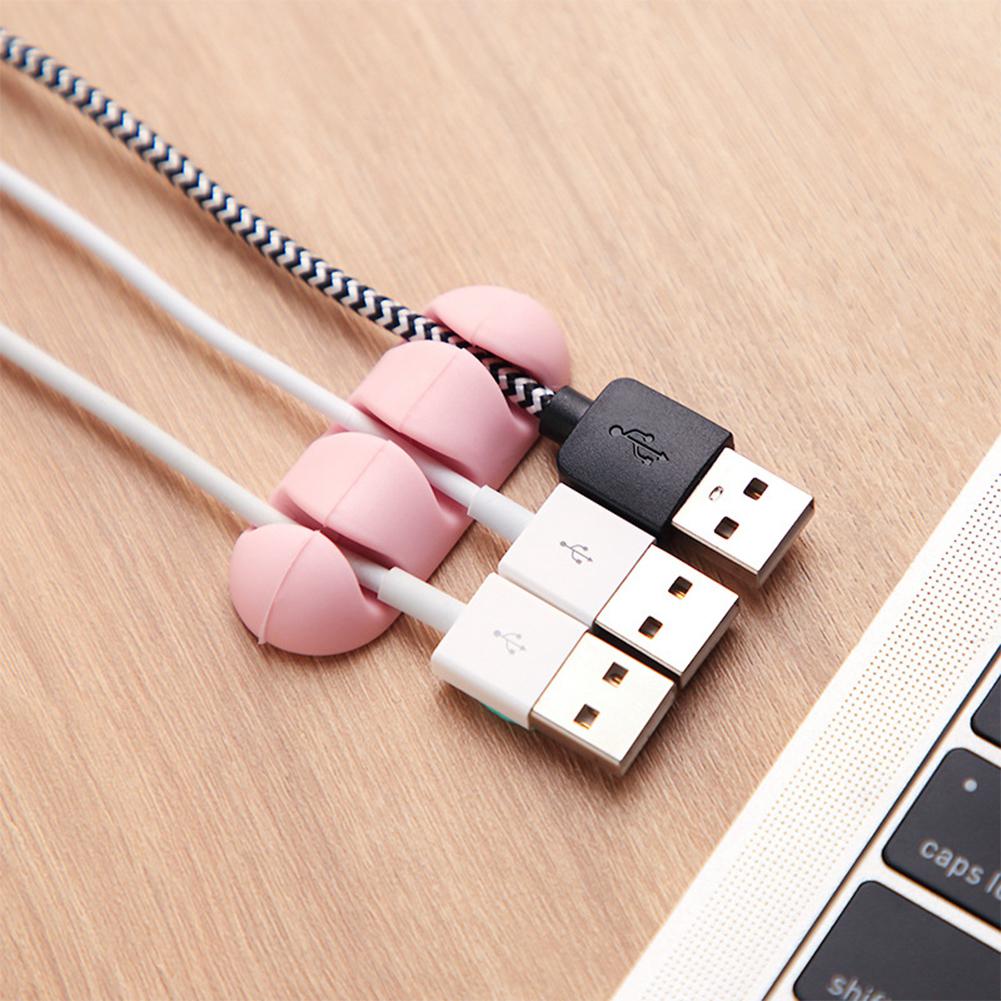 2Pcs Self-adhesion Wire Clip Organizer for Office Desk Cable Wire Holder Cable Winder Charger Cable Clip Protector
