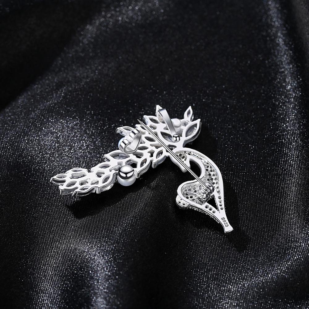 Nova chegada 925 prata esterlina jóias broche moda girafa 3a zircon pérola broche para feminino jóias de qualidade superior