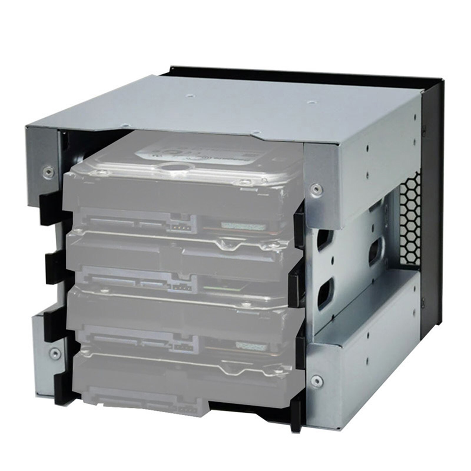 4-Bay 3.5" SSD HDD Cage Hard Drive Caddy Holder Rack, High Performance