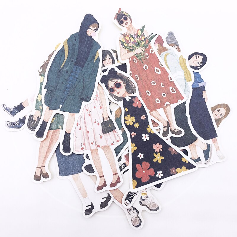 15pcs girl stickers/Scrapbooking Stickers /Decorative Sticker /DIY Craft Photo Albums