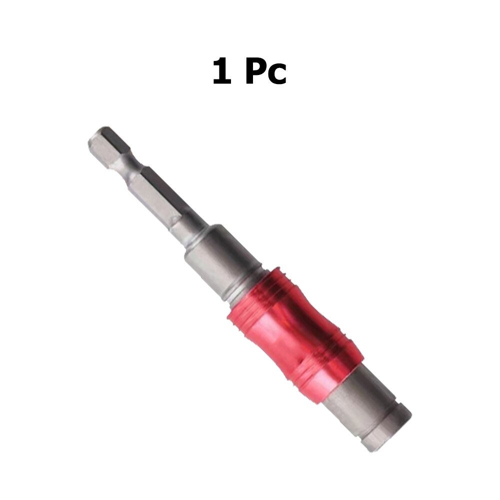 1/4 "Hex Magnetic Screw Drill Tip Locking Bit Quick Change Holder Drive Guide Drill Bit Screw Tool Screwdriver Bit Extension Rod: Red
