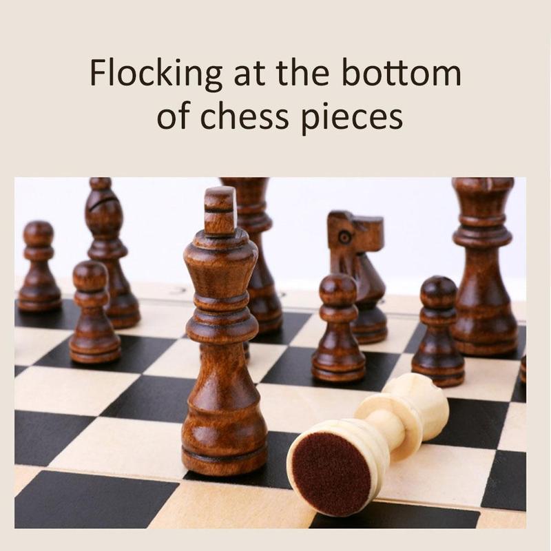 Top Wooden Folding Magnetic Chess Set Solid Wood Chessboard Magnetic Pieces Entertainment Board Games Children