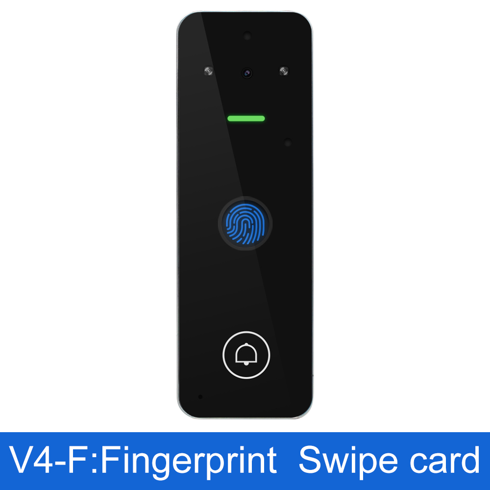 Wifi Home Video Intercom 1080P Video Deurbel Camera Biometrische Vingerafdruk Toegangscontrole Systeem Appartement Tuya Smart Life Ip65: YELLOW