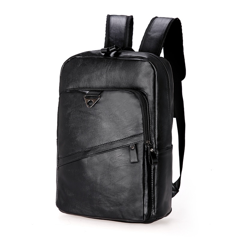 hommes sac à dos étanche en cuir PU sac de voyage homme grande capacité adolescent mâle Mochila sacs à dos d'ordinateur portable