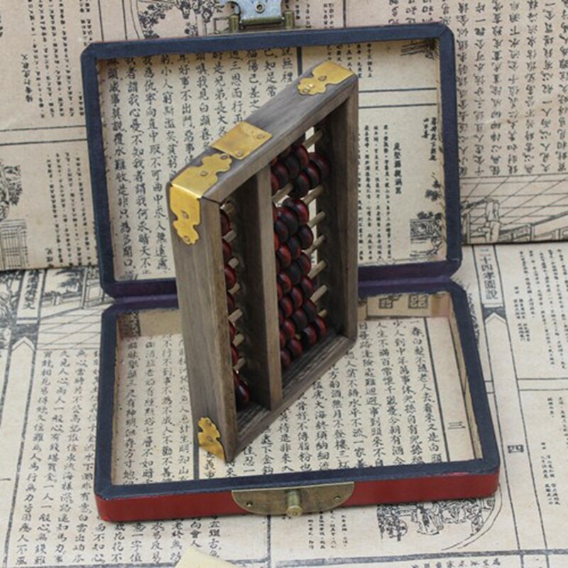 Vintage Chinese Houten Kraal Rekenen Abacus Soroban Klassieke Oude Rekenmachine Tellen Collectie Cadeau Voor Kinderen Volwassen