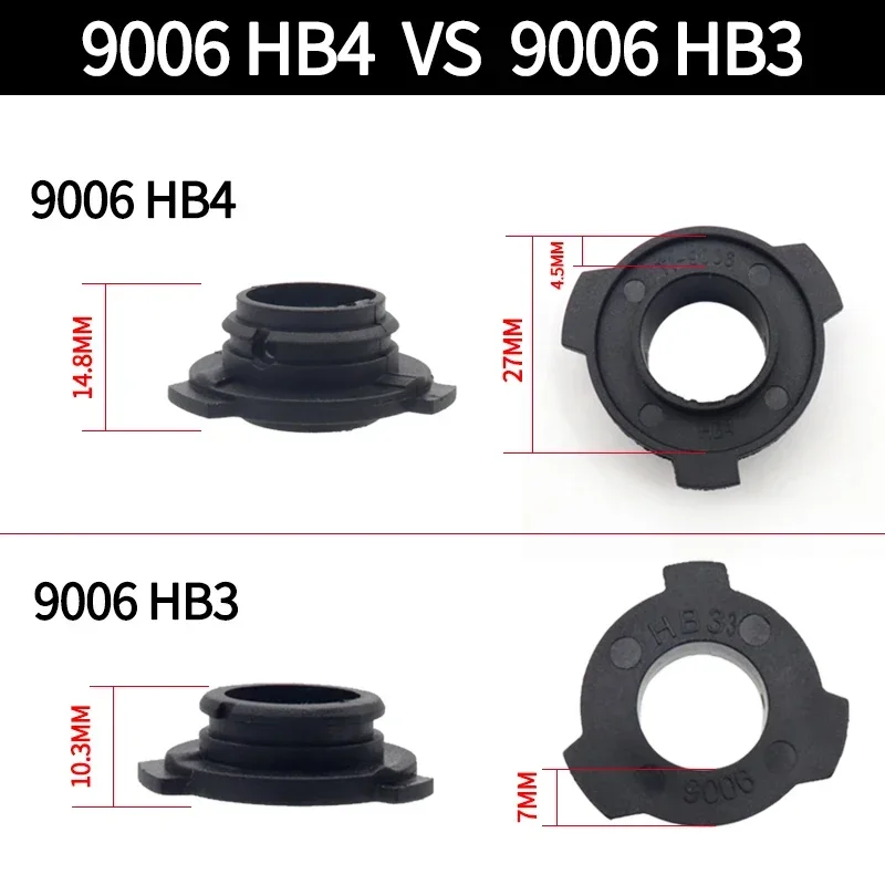 Adaptador de faros LED de 2 piezas, soporte de Base, enchufes para H7, H4, H1, H11, H13, H16, 9004, 9005, 9006, 9007, 9012