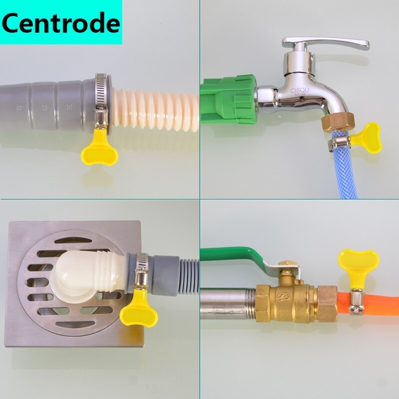 Stainless steel clamp strong American hose clamp wire hoop car wash gas hose pipe clamp pipe clamp pipe bundle 2Pcs