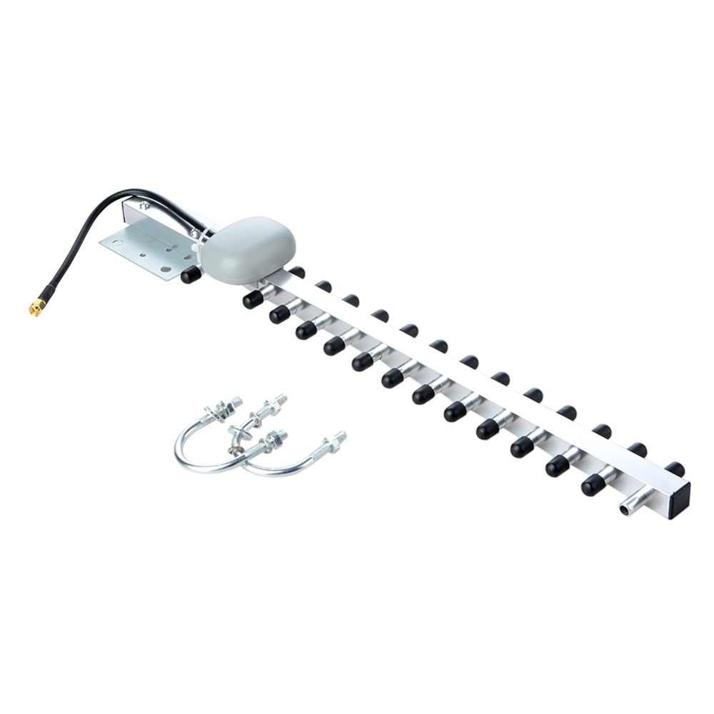 4G 25dBi de alta ganancia de la antena WiFi al aire libre Antena Yagi de RP-SMA hombre direccional de módem amplificador RG58 1,5 m Cable
