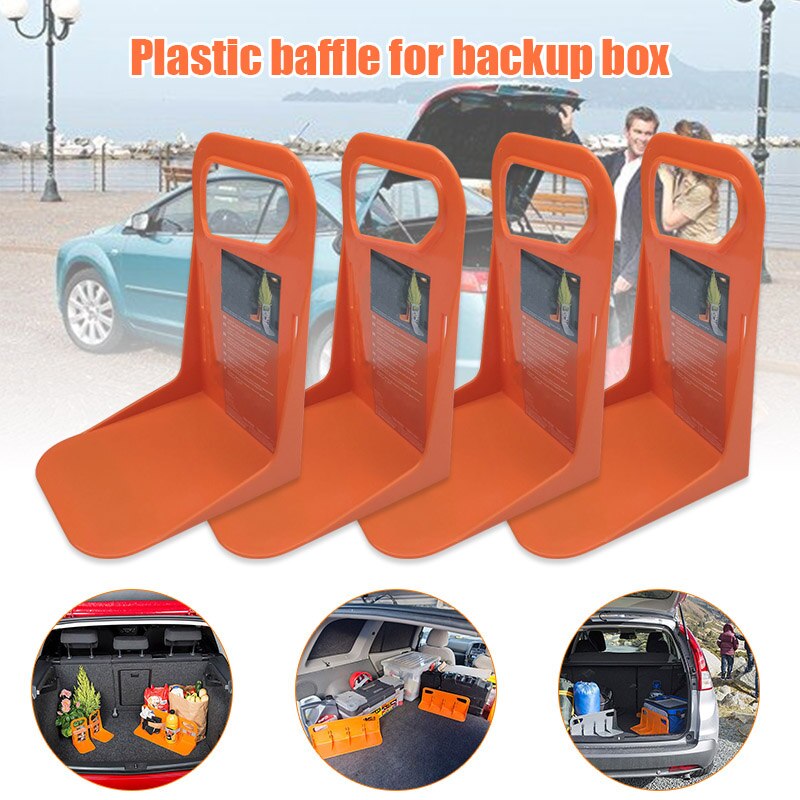 4pcs Car Rear Box Sundries Fixed Frame Trunk Organizer Fixed Rack Luggage Box Stand Shake-proof Fence Holder For Car Truck: Default Title