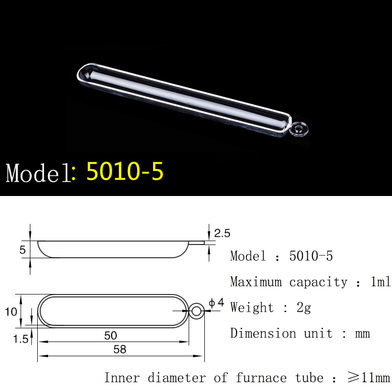 Quartz boat high purity high temperature resistant ship tube furnace quartz crucible cleaning boat sulfur meter semicircle corro