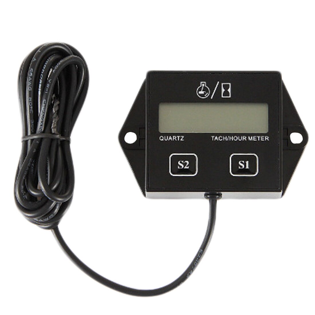 Digital Engine Tach Hour Meter Tachometer Gauge Inductive Display For Motorcycle Motor Marine Chainsaw Bike Boat