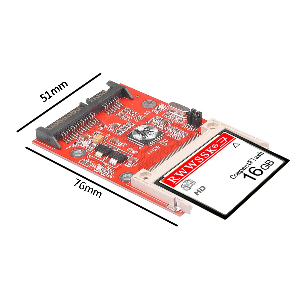 Jm20330 cf- kort til sata 2.5 " 22- pinners konverteradapter compact flash seriell ata hdd harddiskkort cf til sata adapter