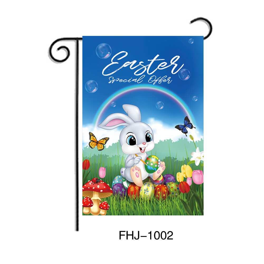 Garden Decoration Easter Banner Flag Happy Easter Decoration Banner Home Decoration Outdoor House Flag Accessories: B