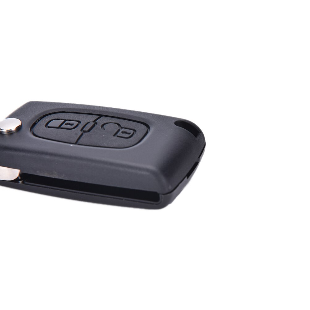 2 -knapps fjärrkontroll för peugeot 307 308 107 207 407 utbytes vikbar nyckelbricka skalblad