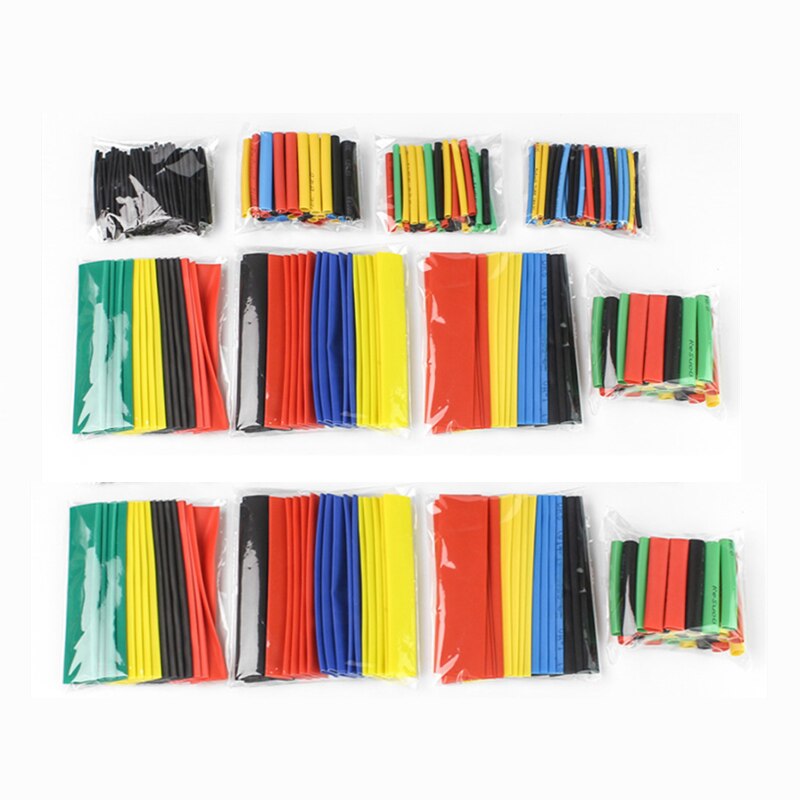 2：1 Shrinking Tubing Assorted Wire Cable Insulation Sleeving,Thermoresistant Tube Heat Shrink Wrapping Kit