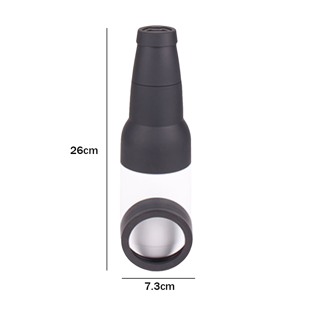 3 in 1 Stainless Steel Beer Drink Can Bottle Holder with Cola Opener Double Wall Vacuum Insulated Bottle for Beer Can Cooler Bar: WHITE