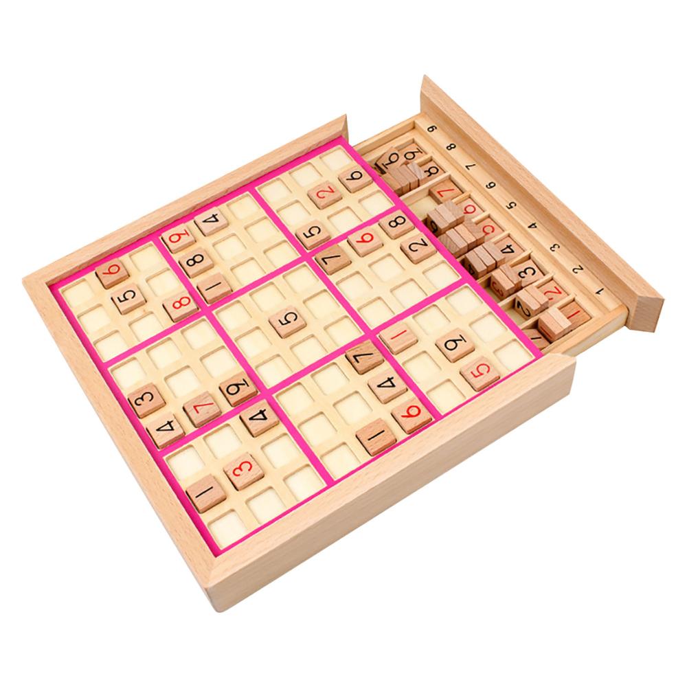 Kinderen Sudoku Schaken Beuken Internationale Checkers Vouwen Spel Tafel Speelgoed Leren & Onderwijs Puzzel Speelgoed: Roze