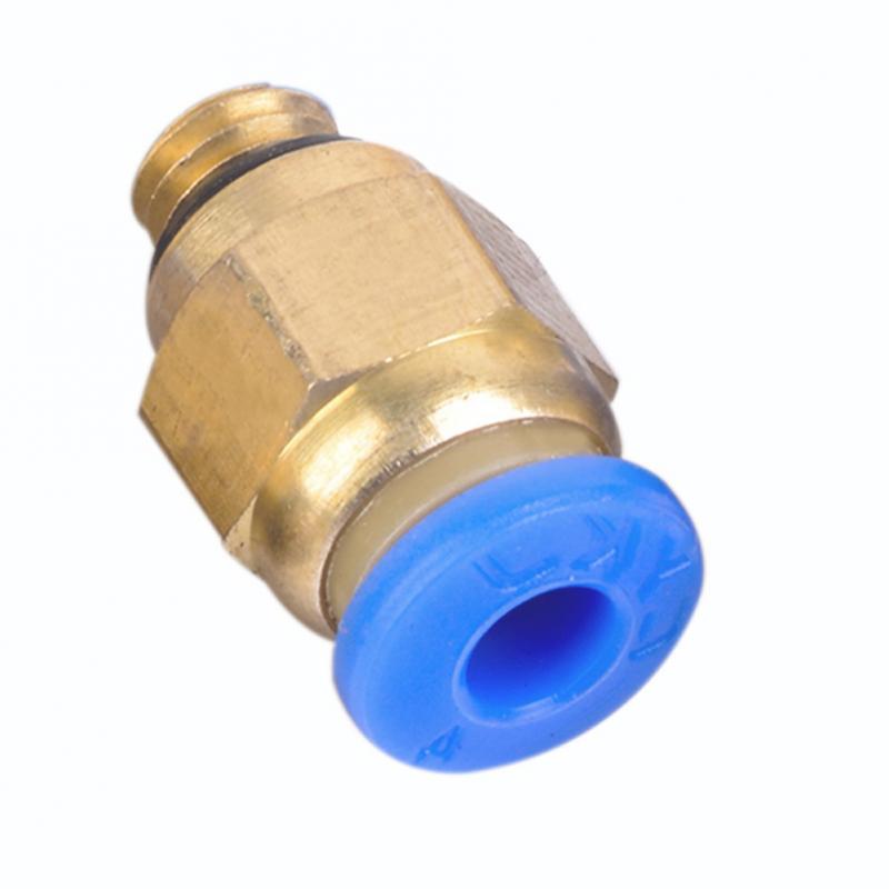 5Pcs Car PC4-M6 Pneumatic Straight Fitting 4mm OD Tubing Male Thread Air Pipe Connector Quick Coupling Brass Fitting Accessories