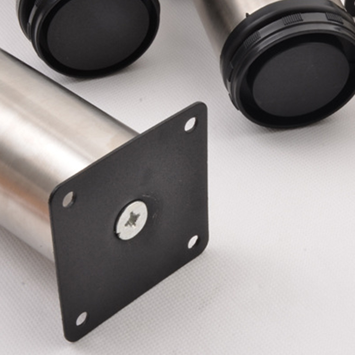 4Pcs Cabinet Legs Adjustable Stainless Steel Furniture Feet Round Stand Holder 15cm