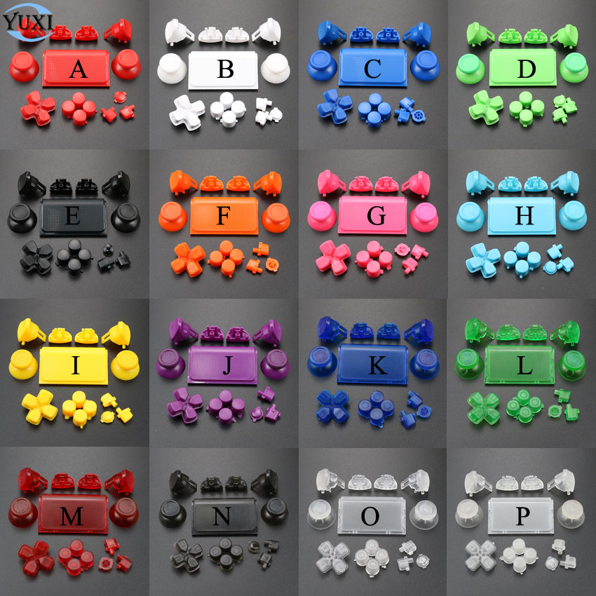 YuXi Full Set Joysticks Dpad R1 L1 R2 L2 Direction Key ABXY Buttons jds 040 jds-040 For Sony PS4 Pro Slim Controller