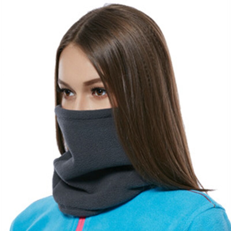 Ademende dubbellaagse fleece warme sjaal voor dames, buiten, winter, dikke nekwarmer voor heren, motorrijden, skiën, fietsen, gezichtsmasker