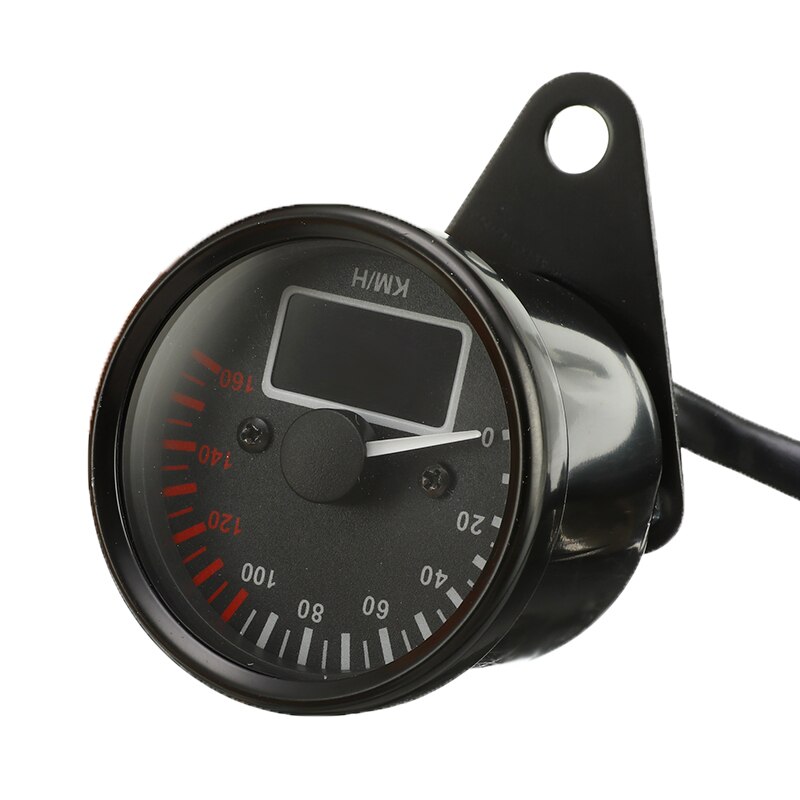 12V Universal Digital Motorcycle Speedometer Odometer Tachometer 160KM Tachometer Odometer Gauge with LED Indicator Light