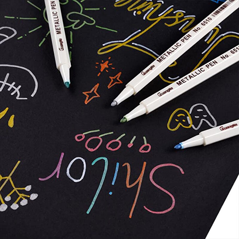10 pièces/ensemble cire sceau stylo marqueur métallique peinture stylos pour bricolage artisanat Photo Album Art Rock peinture carte faisant du verre bois