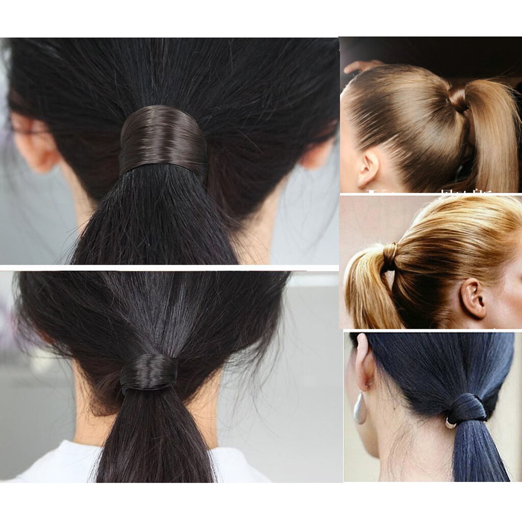 Coreano moda Peruca de Cabelo Rabo de Cavalo Titulares Cabelo Tranças Torção Rubber Band Headband