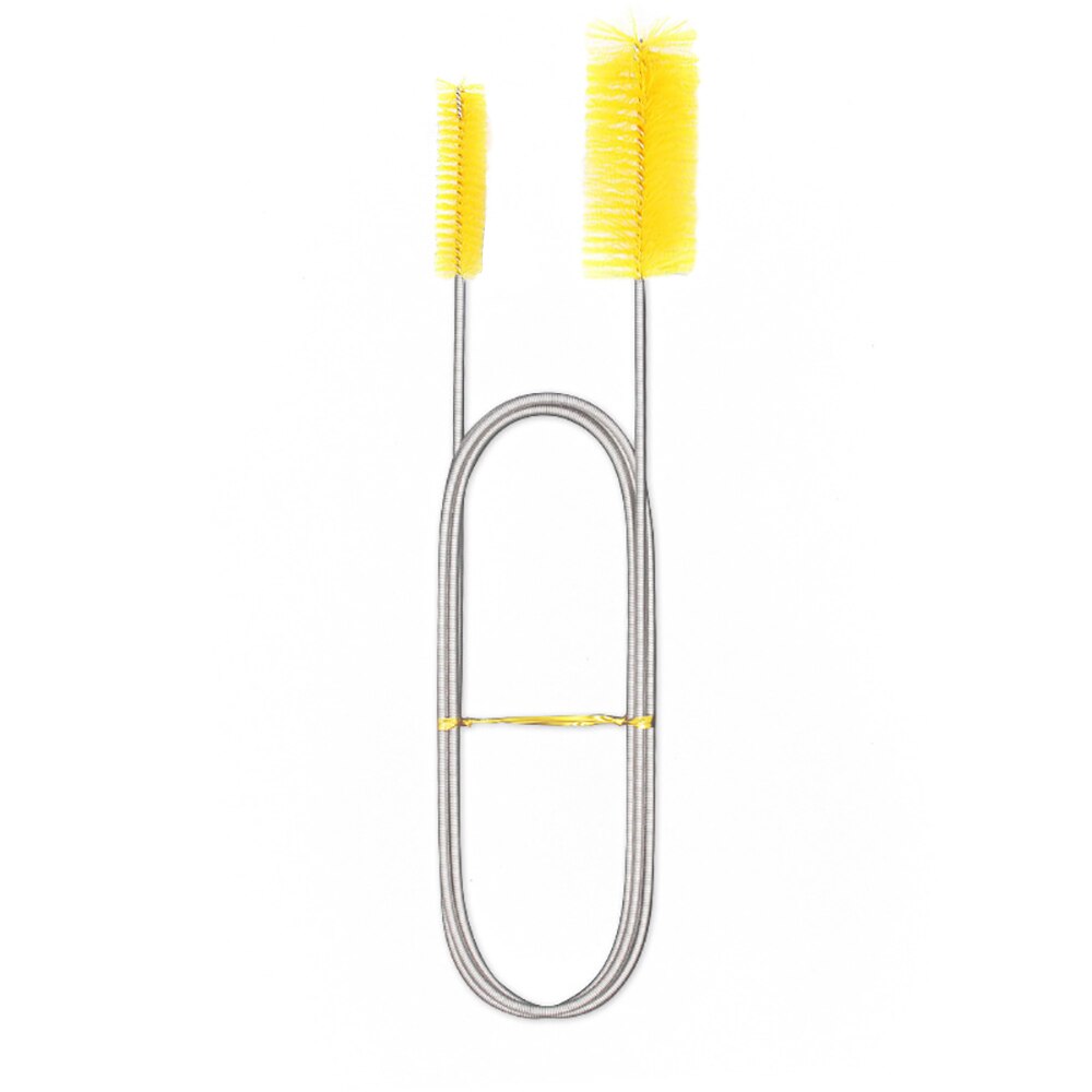 90/155/200CM szczotka do czyszczenia akwarium do węża rurka powietrzna elastyczna szczotka do rur ze stali nierdzewnej akcesoria do akwarium: yellow / 90cm