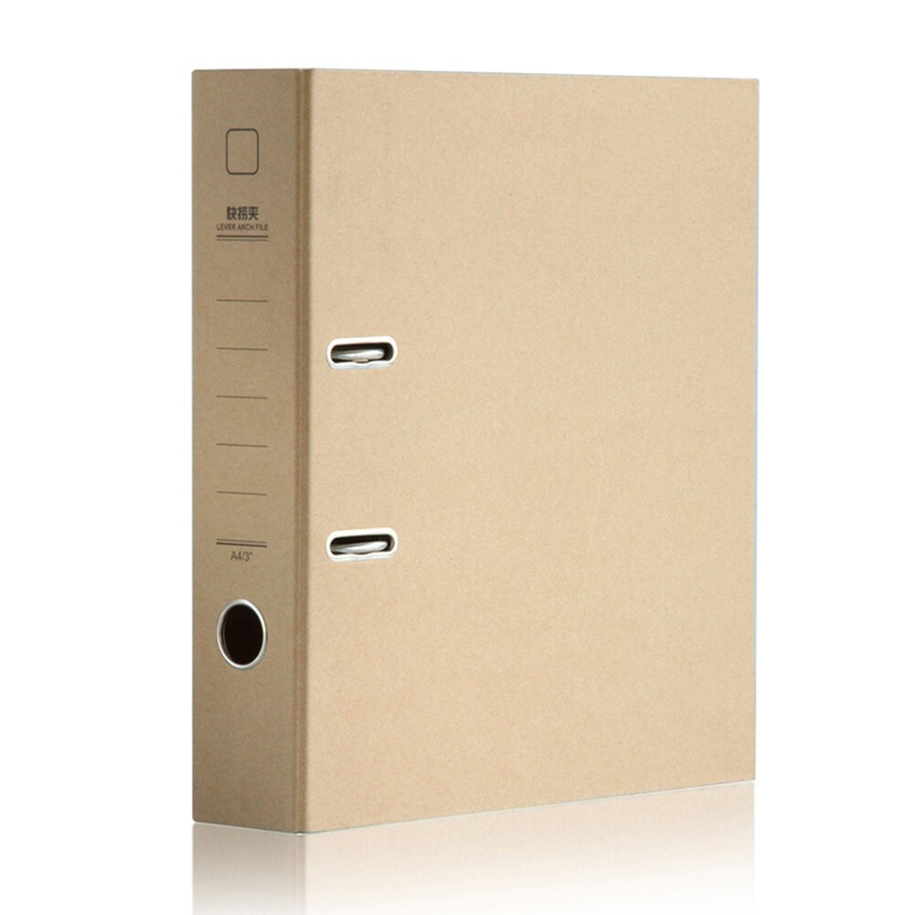 A4 metal ringbinder mappe clipbar håndtag arkivfil papirvarer dokumentholder kontorforsyning og trykpapir punch håndværktøj: En brun 7.5cm