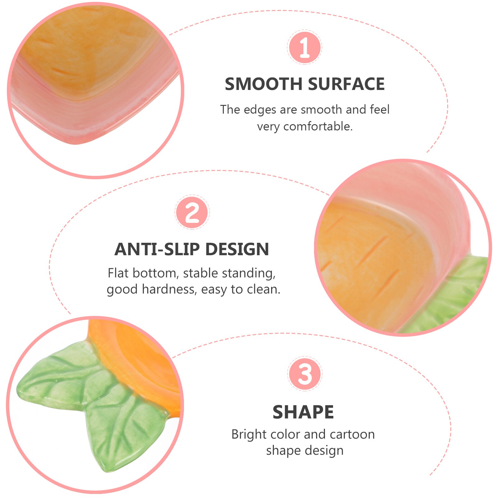 2Pcs Plates Portable Appetizer Plates Snack Plates Ceramic Tableware for Home