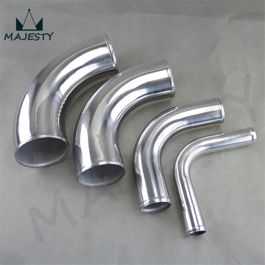 Tubo de Intercooler Turbo de aluminio, 35mm, 1, 3/8 &quot;/38mm, 1,5&quot;/42mm, 1, 5/8 &quot;/51mm, 2,0&quot;, 90 grados
