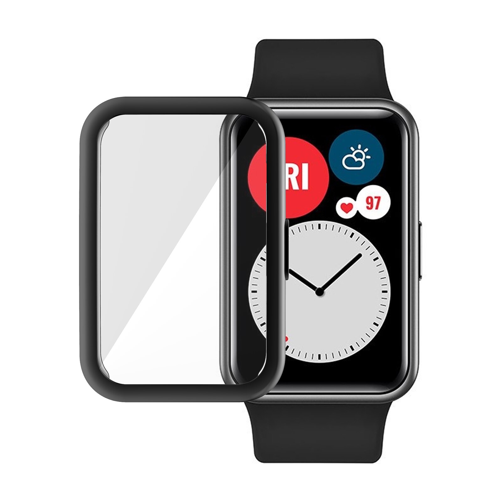 Volledige rand smartwatch zachte beschermfolie voor huawei watch fit / honor watch schermbeschermer