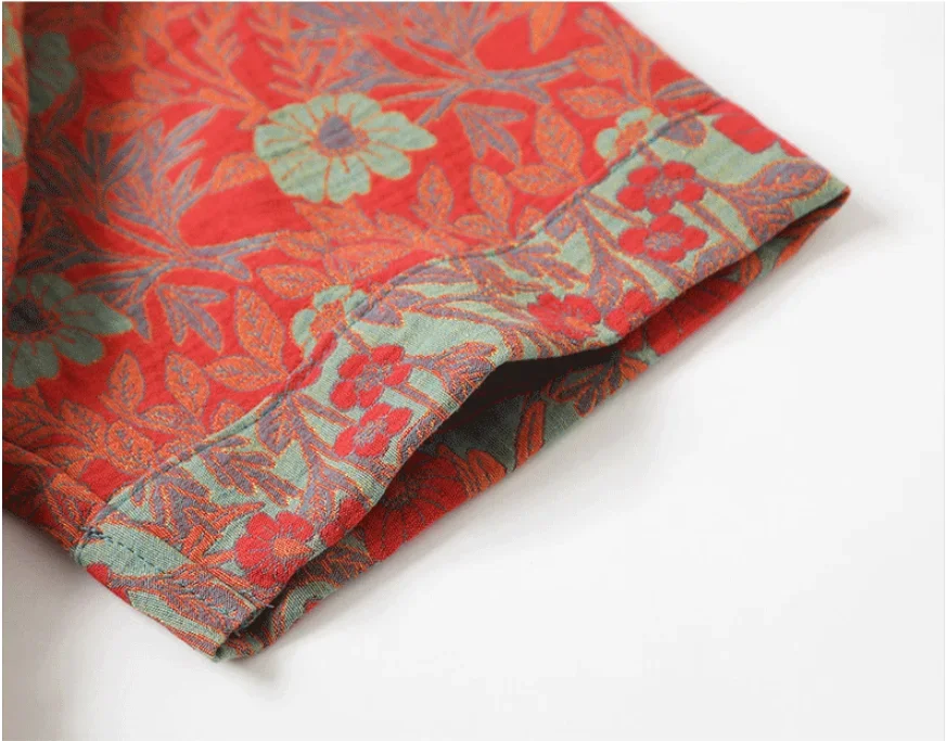 Katoenen bedrukte damesbadjas voor lente en herfst Pyjama's Thuiskleding Multi kleuren Sneldrogende badjassen Dames