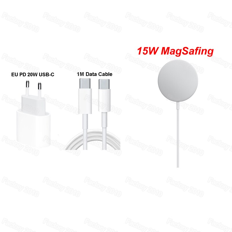 Wireless Charger Magnetic Adsorption 15W Fast Charger For iPhone 12 Pro Max Mini 12 Pro Qi Wireless Chargers PD 20W EU US Plug: EU20W 1M Cable 15W