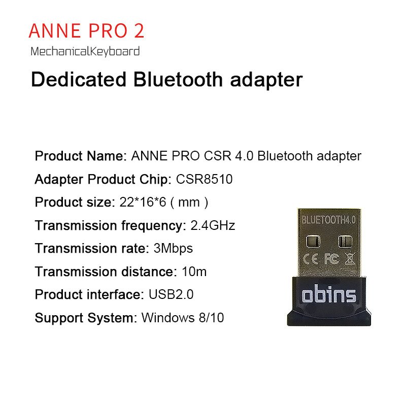 Anne pro 2 bluetooth-sovitin csr 4.0 mekaaninen mininäppäimistö työpöytätukeen anne pro 2 :lle win 7 8 10