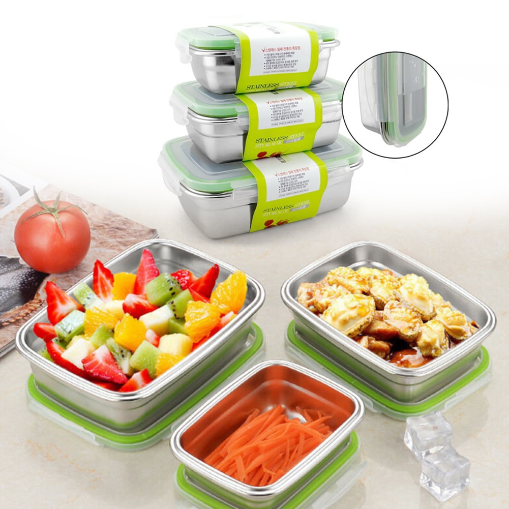 Stainless Steel Thermal Insulated Food Storage Sealing Portable Travel Leakproof Bowls Home Containers Lunch Box Kitchen Bento