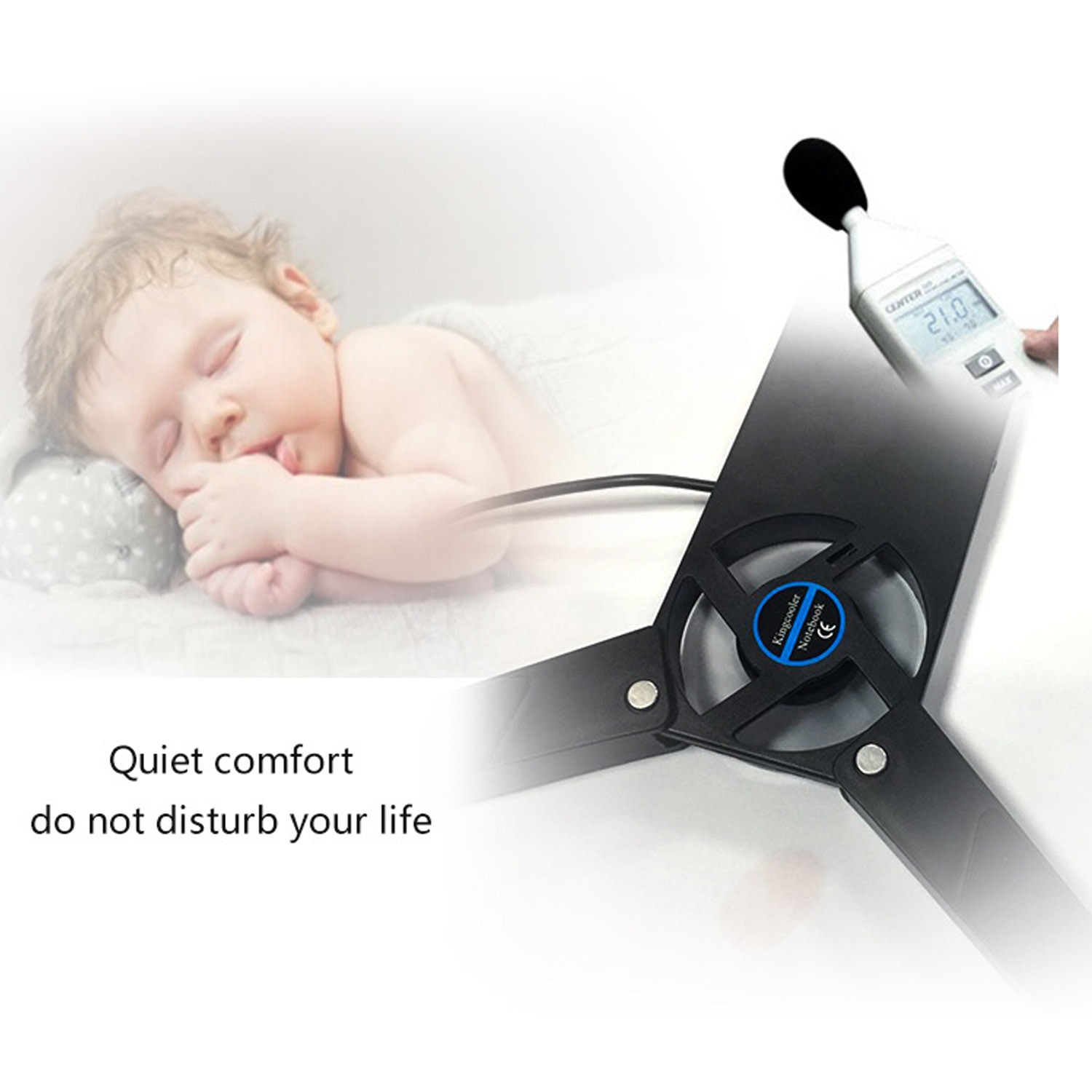 Besegad Portable Foldable USB Notebook Laptop Cooler Cooling Pad Stand Base with Double Fans for Chromebook Macbook Lenovo Dell