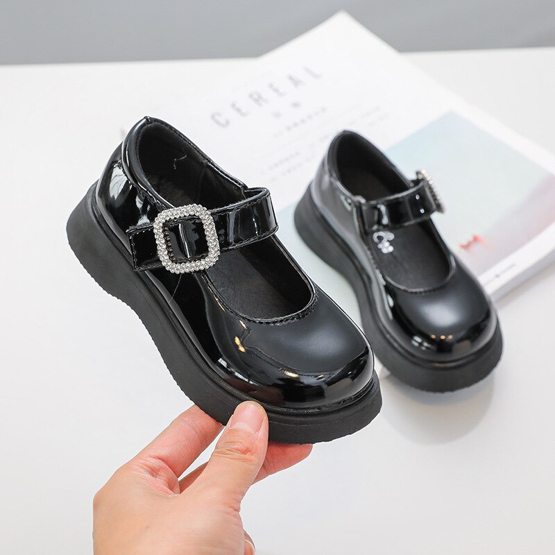 Girls Mary Janes Shoes Spring Autumn Kids Korean Style Princess Versatile UK Uniform Shallow Leather Shoes for School Simple