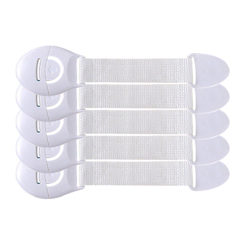 5 Teile/los Art Sicherheit sperren Schrank Schublade Türschlösser Schutz Baby Anti-Preis Hand Kunststoff Grau Kühlschrank Sicherheit Schnalle: 5stck weiß